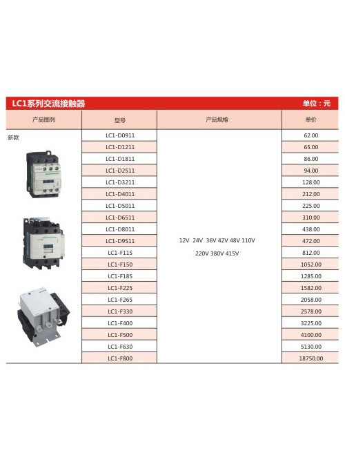 LC1系列交流接觸器